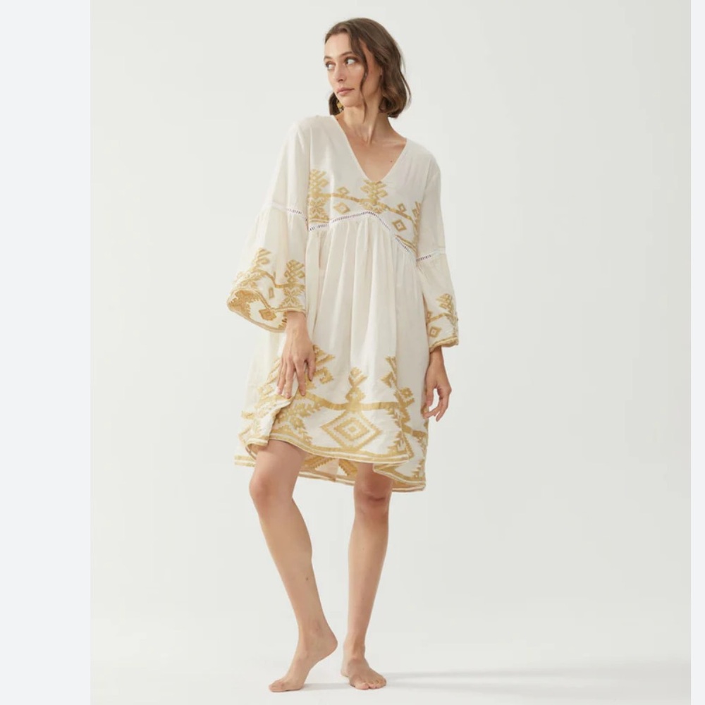KIITOS THALIA BOHO DRESS CREAM, size S/M